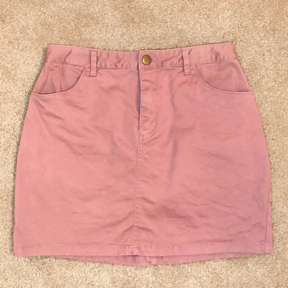 Pink Denim skirt